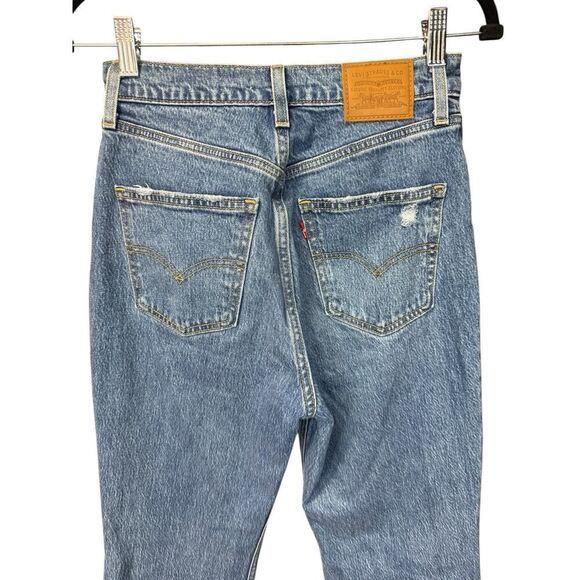 Levi's 70's High Rise Distressed Flare Jeans in Sonoma Step sz 26 - Picture 9 of 16